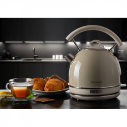 Ηλεκτρικός βραστήρας Ariete VINTAGE 2877/03, 2000W, 1.7 l, ατσάλινο σώμα, ψυχρή επιφάνεια, βάση 360, Μπεζ