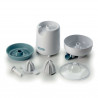 Πρέσα εσπεριδοειδών Ariete BREAKFAST 0417/01, 40W, Προστατευτικό κάλυμμα, 2 αφαιρούμενοι κώνοι, Στόμιο ανοίγματος και κλεισίματος, Λευκό