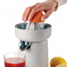 Πρέσα εσπεριδοειδών Ariete BREAKFAST 0417/01, 40W, Προστατευτικό κάλυμμα, 2 αφαιρούμενοι κώνοι, Στόμιο ανοίγματος και κλεισίματος, Λευκό