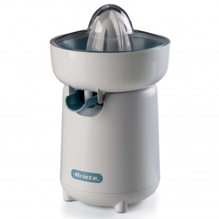 Πρέσα εσπεριδοειδών Ariete BREAKFAST 0417/01, 40W, Προστατευτικό κάλυμμα, 2 αφαιρούμενοι κώνοι, Στόμιο ανοίγματος και κλεισίματος, Λευκό