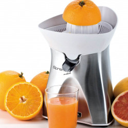 Πρέσα εσπεριδοειδών Ariete SPREMI METAL 0407, 60W, Μεταλλικό σώμα, Διπλός κώνος, Inox