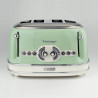 Τοστιέρα ψωμιού Ariete VINTAGE 0156/04, 1600W, 4 φέτες, 3 λειτουργίες, 6 στάδια, Αφαιρούμενος δίσκος ψίχας, Πράσινο