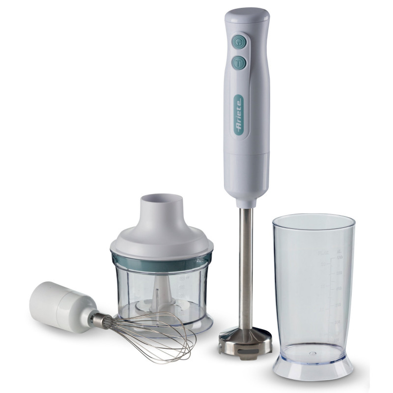 Μπλέντερ με τεμαχιστή 3 σε 1 Ariete BREAKFAST 0601/11, 700W, 500 ml, 2 ταχύτητες, λειτουργία κατά των πιτσιλίσματος, Λευκό