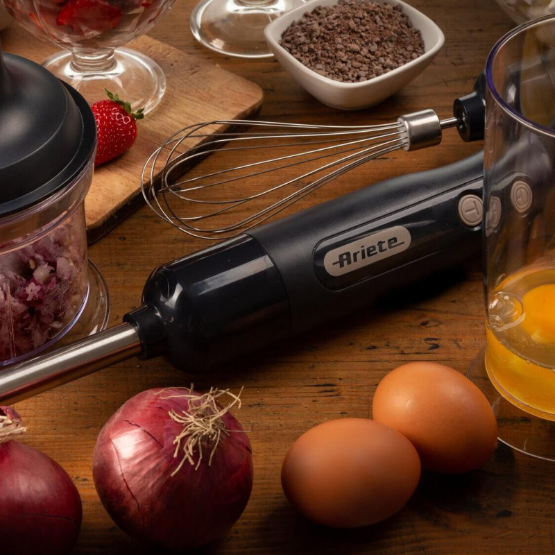 Μπλέντερ με τεμαχιστή 3 σε 1 Ariete BREAKFAST 0601/10, 700W, 500 ml, 2 ταχύτητες, λειτουργία κατά των πιτσιλίσματος, σκούρο γκρι