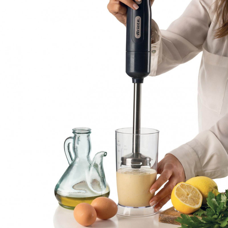 Μπλέντερ με τεμαχιστή 3 σε 1 Ariete BREAKFAST 0601/10, 700W, 500 ml, 2 ταχύτητες, λειτουργία κατά των πιτσιλίσματος, σκούρο γκρι