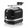 Τοστιέρα ψωμιού Ariete MODERNA 0149/02, 815W, 2 φέτες, 3 λειτουργίες, 6 στάδια, Αφαιρούμενος δίσκος ψίχας, Μαύρο