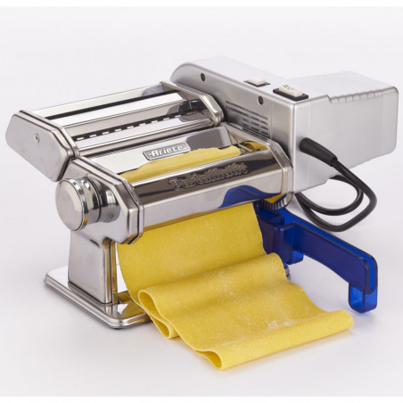Ηλεκτρική μηχανή ζυμαρικών Ariete PASTAMATIC 1593/00, 90W, 2 ταχύτητες + παλμός, 9 επίπεδα πάχους, 5 σχήματα, Inox