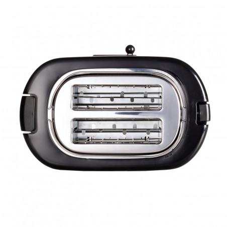 Τοστιέρα ψωμιού Ariete TOASTIME 0159/02, 700W, 2 φέτες, 3 λειτουργίες, 9 στάδια, Αφαιρούμενος δίσκος ψίχας, Μαύρο