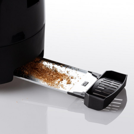 Τοστιέρα ψωμιού Ariete TOASTIME 0159/02, 700W, 2 φέτες, 3 λειτουργίες, 9 στάδια, Αφαιρούμενος δίσκος ψίχας, Μαύρο