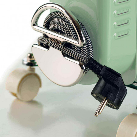 Ariete VINTAGE 0839 καλοριφέρ λαδιού, 2500W, 11 πτερύγια, 3 στάδια, Ένδειξη ισχύος, 360C περιστρεφόμενοι τροχοί, Πράσινο
