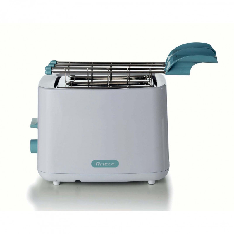 Τοστιέρα ψωμιού Ariete BREAKFAST 0157/04, 760W, 2 φέτες, κουμπί διακοπής, 7 στάδια, αφαιρούμενος δίσκος ψίχας, Λευκό