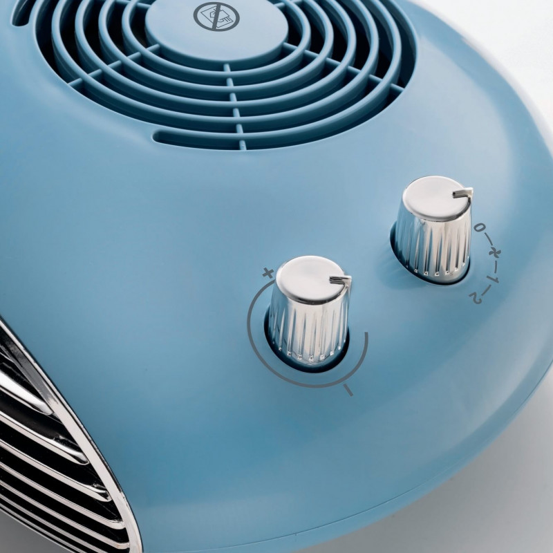 Θερμάστρα με ανεμιστήρα Ariete Vintage 2.0 8211/05, 2000W, 2 ταχύτητες, Κρύος αέρας, Θερμοστάτης, Αθόρυβη λειτουργία, Μπλε