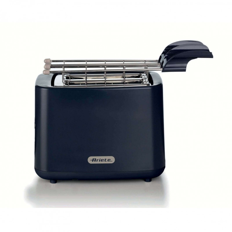 Τοστιέρα ψωμιού Ariete BREAKFAST 0157/03, 760W, 2 φέτες, κουμπί Stop, 7 στάδια, Αφαιρούμενος δίσκος ψίχας, Μαύρο