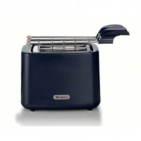 Τοστιέρα ψωμιού Ariete BREAKFAST 0157/03, 760W, 2 φέτες, κουμπί Stop, 7 στάδια, Αφαιρούμενος δίσκος ψίχας, Μαύρο