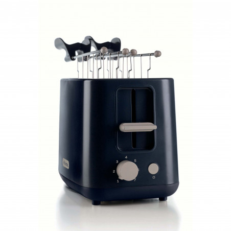 Τοστιέρα ψωμιού Ariete BREAKFAST 0157/03, 760W, 2 φέτες, κουμπί Stop, 7 στάδια, Αφαιρούμενος δίσκος ψίχας, Μαύρο