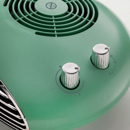 Θερμάστρα με ανεμιστήρα Ariete Vintage 2.0 8211/04, 2000W, 2 ταχύτητες, Κρύος αέρας, Θερμοστάτης, Αθόρυβη λειτουργία, Πράσινο