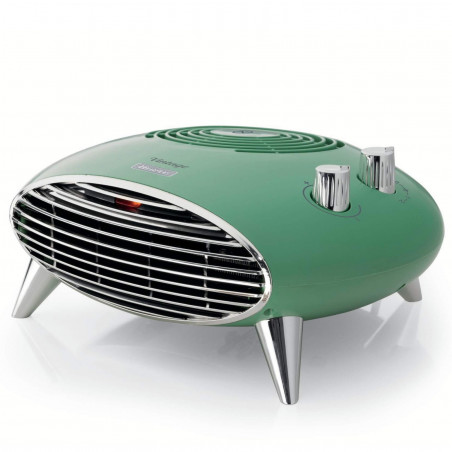 Θερμάστρα με ανεμιστήρα Ariete Vintage 2.0 8211/04, 2000W, 2 ταχύτητες, Κρύος αέρας, Θερμοστάτης, Αθόρυβη λειτουργία, Πράσινο