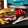 Ariete Party Time 0205/01, 1200W, 2 διαμερίσματα, Αντικολλητικές πλάκες, Αφαιρούμενος δίσκος, Τυρκουάζ