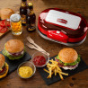 Ariete Party Time 0205/00, 1200W, 2 διαμερίσματα, Αντικολλητικές πλάκες, Αφαιρούμενος δίσκος, Κόκκινο