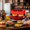 Ariete Party Time 0205/00, 1200W, 2 διαμερίσματα, Αντικολλητικές πλάκες, Αφαιρούμενος δίσκος, Κόκκινο