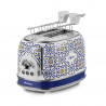 Τοστιέρα ψωμιού Ariete Capri 0155/0C, 810W, 2 φέτες, 3 λειτουργίες, 6 στάδια, Αφαιρούμενος δίσκος ψίχας, Λευκό/Μπλε