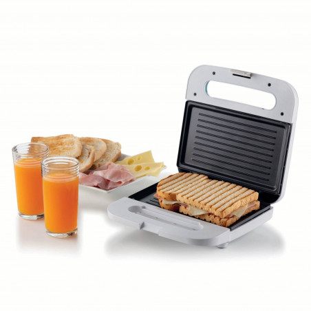 Τοστιέρα σάντουιτς Ariete BREAKFAST 1971/01, 750W, Αντικολλητική επίστρωση, Φωτεινή ένδειξη, Λευκό