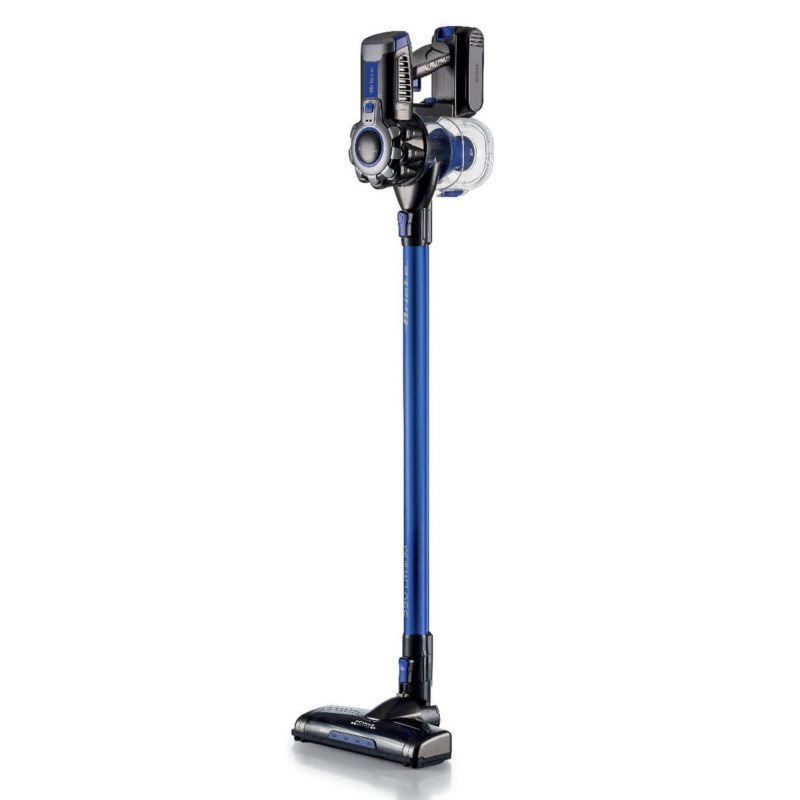 Κάθετη ηλεκτρική σκούπα Ariete SCOPA 2722/00, 120W, 1 l, 2 ταχύτητες, Μηχανοκίνητη βούρτσα με LED, Ένδειξη μπαταρίας, Μπλε