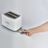 Τοστιέρα ψωμιού Ariete QUBI 0157/00, 760W, 2 φέτες, κουμπί Stop, 7 στάδια, Κινητός δίσκος ψίχας, Λευκό