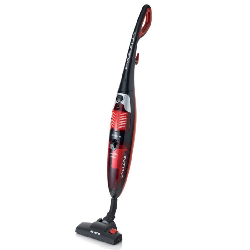 Σκούπα όρθια Ariete EVOLUTION 2772/40, 600W, 0.8 l, Ρυθμιζόμενη ισχύς, Τεχνολογία εξοικονόμησης ενέργειας, Μαύρο/κόκκινο