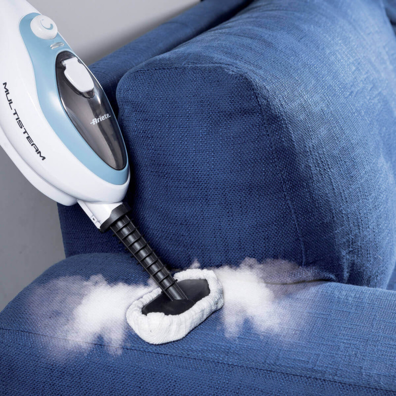 Καθαριστής ατμού Ariete STEAM MOP 4164/00 10in1, 1500 W, 350 ml, Περιστρεφόμενη κεφαλή, Αξεσουάρ, Λευκό/Μπλε