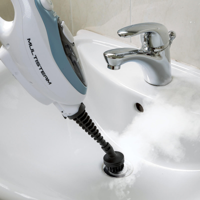 Καθαριστής ατμού Ariete STEAM MOP 4164/00 10in1, 1500 W, 350 ml, Περιστρεφόμενη κεφαλή, Αξεσουάρ, Λευκό/Μπλε