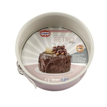 Dr.Oetker Retro 4651, 20x7 cm, Κεραμική αντικολλητική επίστρωση, Ανθρακούχος χάλυβας, Ροζ