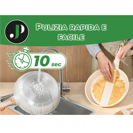 Σετ κατσαρόλες και τηγάνια Just Perfecto JL-28, 15 h, χυτό, μαρμάρινη επίστρωση, επαγωγή, αξεσουάρ, μπεζ