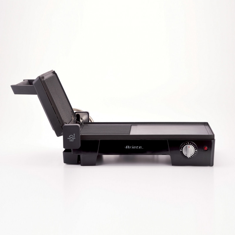 Ηλεκτρική ψησταριά 3 σε 1 Ariete MULTI GRILL 1916/10, 2400 W, 60x25 cm, Εκτεινόμενη επιφάνεια, Θερμοστάτης, Μαύρο