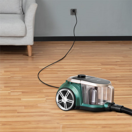 Ηλεκτρική σκούπα Eureka Apollo 18C, 800W, 22 kPa, 2.2 l, Ρύθμιση ισχύος, Πλένεται το φίλτρο, Πράσινο