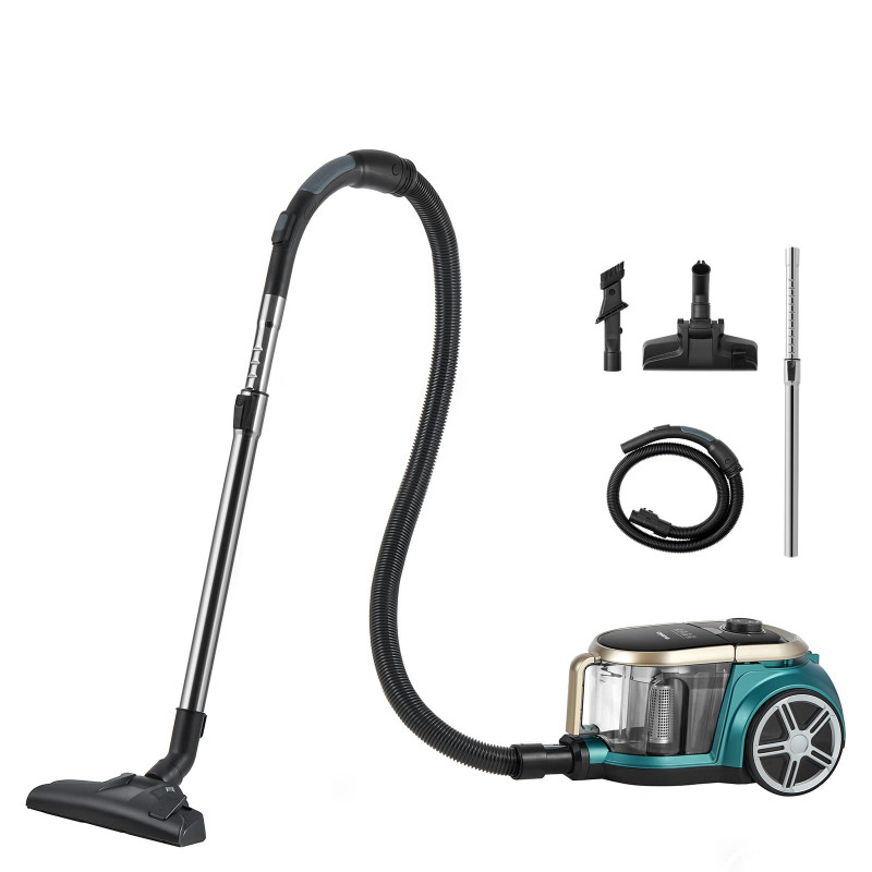 Ηλεκτρική σκούπα Eureka Apollo 18C, 800W, 22 kPa, 2.2 l, Ρύθμιση ισχύος, Πλένεται το φίλτρο, Πράσινο