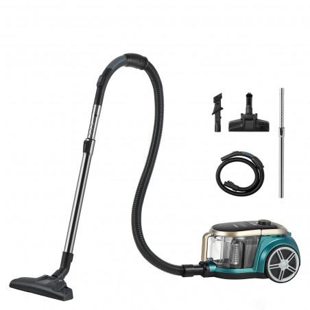 Ηλεκτρική σκούπα Eureka Apollo 18C, 800W, 22 kPa, 2.2 l, Ρύθμιση ισχύος, Πλένεται το φίλτρο, Πράσινο