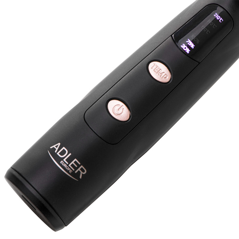 Adler AD 2120, 50W, 210 C, κεραμική-τουρμαλίνη επίστρωση, οθόνη LED, μαύρο/χάλκινο
