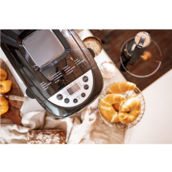 Mesko MS 6022 αρτοπαρασκευαστής, 1/1,5 kg, 850 W, 15 προγράμματα, οθόνη LCD, διπλός αναδευτήρας, κινητό καλάθι, Μαύρο