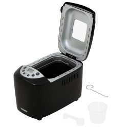 Mesko MS 6022 αρτοπαρασκευαστής, 1/1,5 kg, 850 W, 15 προγράμματα, οθόνη LCD, διπλός αναδευτήρας, κινητό καλάθι, Μαύρο