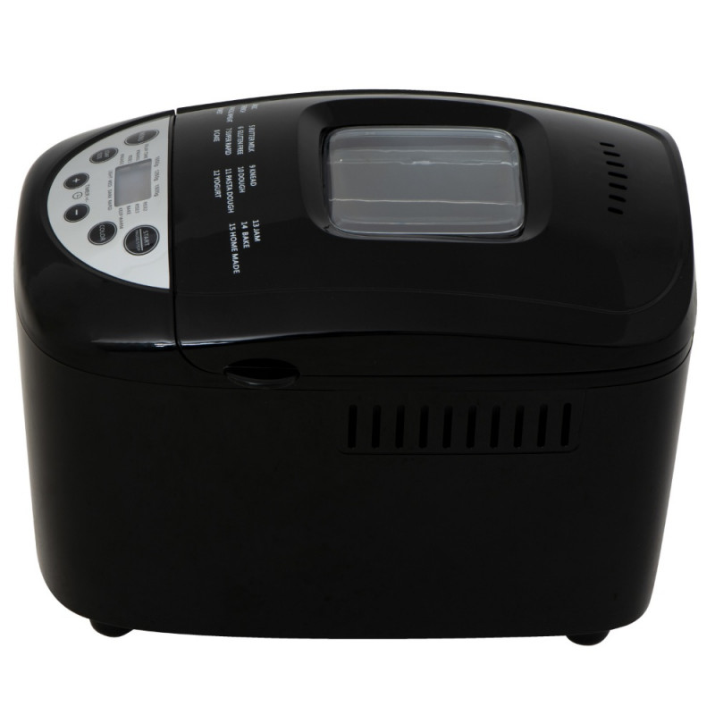 Mesko MS 6022 αρτοπαρασκευαστής, 1/1,5 kg, 850 W, 15 προγράμματα, οθόνη LCD, διπλός αναδευτήρας, κινητό καλάθι, Μαύρο