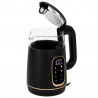 Ηλεκτρικός βραστήρας Adler AD 1305, 1850/2200 W, 1,7 l, Έλεγχος αφής, Έγχρωμη οθόνη LCD, Πέντε ρυθμίσεις θερμοκρασίας 40-100°C, Φίλτρο κατά της καθίζησης, Μαύρο/χρυσό