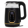 Ηλεκτρικός βραστήρας Adler AD 1305, 1850/2200 W, 1,7 l, Έλεγχος αφής, Έγχρωμη οθόνη LCD, Πέντε ρυθμίσεις θερμοκρασίας 40-100°C, Φίλτρο κατά της καθίζησης, Μαύρο/χρυσό