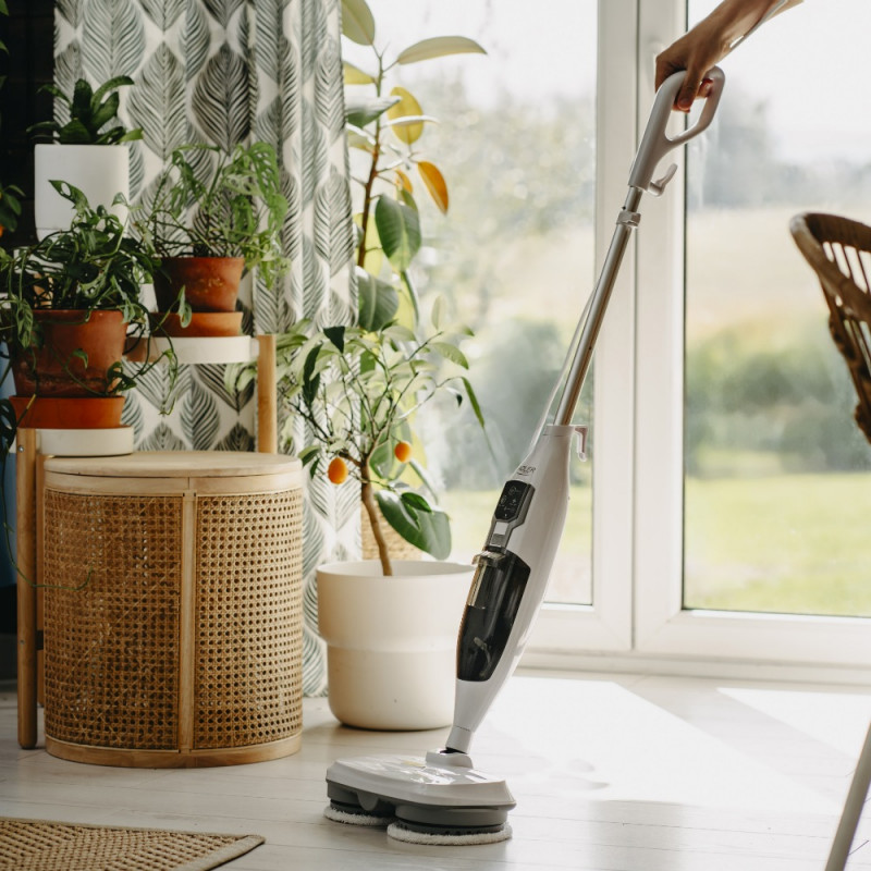 Σφουγγαρίστρα ατμού Adler AD 7052, 1300 W, 3 ρυθμίσεις, 0,550 l, 2 περιστρεφόμενες κεφαλές, 2 τρόποι λειτουργίας, Γρήγορη προθέρμανση, Λευκό