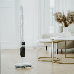 Σφουγγαρίστρα ατμού Adler AD 7052, 1300 W, 3 ρυθμίσεις, 0,550 l, 2 περιστρεφόμενες κεφαλές, 2 τρόποι λειτουργίας, Γρήγορη προθέρμανση, Λευκό