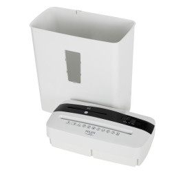 Καταστροφέας εγγράφων Adler AD 1037, 200 W, 13 L, Μέχρι 22 cm, 6 φύλλα τη φορά, Υποδοχή για CD/DVD και πιστωτικές κάρτες, Αυτόματη εκκίνηση/διακοπή, Λειτουργία αντιστροφής, 69 dB, Λευκό
