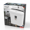 Καταστροφέας εγγράφων Adler AD 1037, 200 W, 13 L, Μέχρι 22 cm, 6 φύλλα τη φορά, Υποδοχή για CD/DVD και πιστωτικές κάρτες, Αυτόματη εκκίνηση/διακοπή, Λειτουργία αντιστροφής, 69 dB, Λευκό