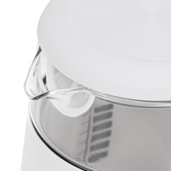 Ηλεκτρικός βραστήρας Adler AD 1305, 1850/2200 W, 1,7 l, Έλεγχος αφής, Έγχρωμη οθόνη LCD, Πέντε ρυθμίσεις θερμοκρασίας 40-100°C, Φίλτρο κατά της καθίζησης, Λευκό/χρυσό