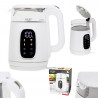 Ηλεκτρικός βραστήρας Adler AD 1305, 1850/2200 W, 1,7 l, Έλεγχος αφής, Έγχρωμη οθόνη LCD, Πέντε ρυθμίσεις θερμοκρασίας 40-100°C, Φίλτρο κατά της καθίζησης, Λευκό/χρυσό
