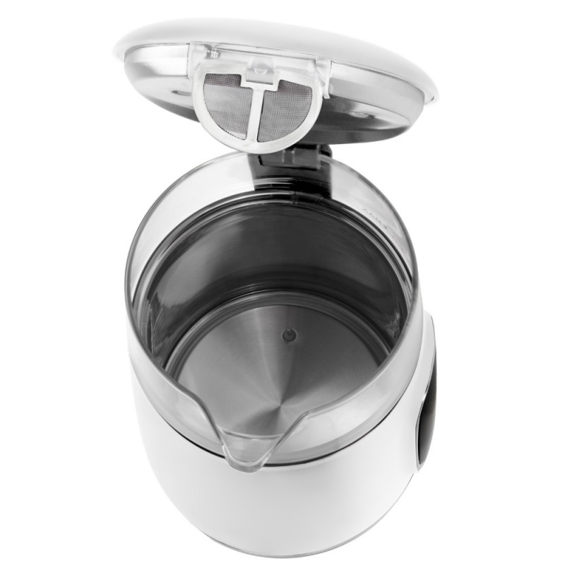 Ηλεκτρικός βραστήρας Adler AD 1305, 1850/2200 W, 1,7 l, Έλεγχος αφής, Έγχρωμη οθόνη LCD, Πέντε ρυθμίσεις θερμοκρασίας 40-100°C, Φίλτρο κατά της καθίζησης, Λευκό/χρυσό